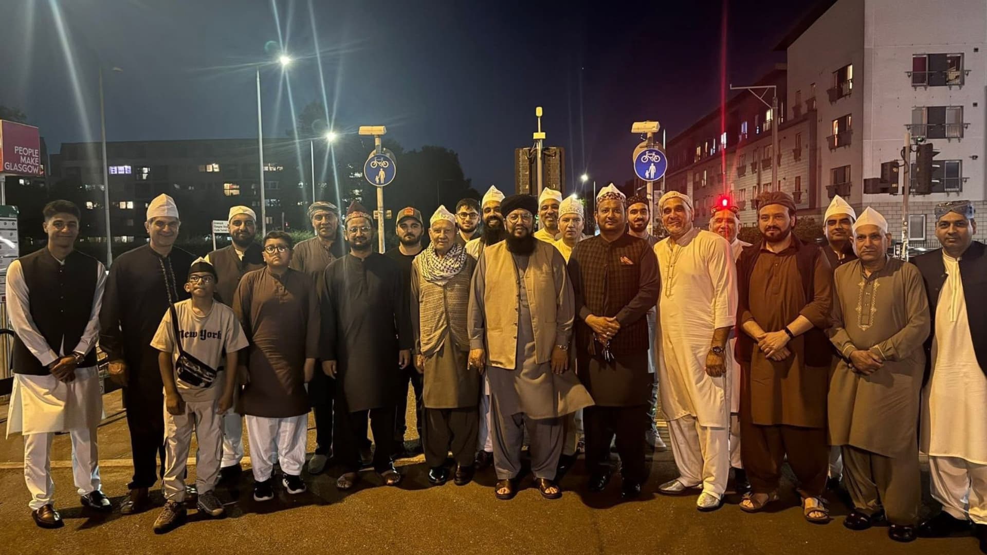 Nawazish sharing a moment of spiritual guidance, bridging continents.